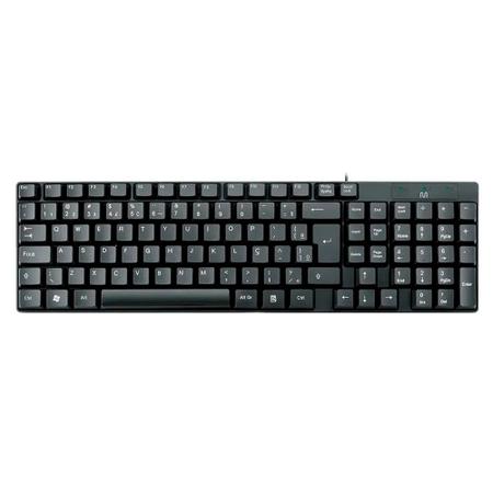 Imagem de Teclado Slim Multilaser Básico Preto Com Entrada Ps2 Tc298 Teclas Macias e Silenciosas