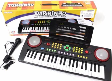 Teclado Musical Infantil C/ Microfone Musicas Tocar Cantar - MTM