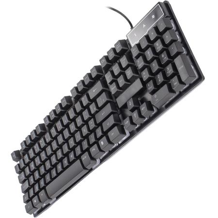 Imagem de Teclado Usb Gamer Semi Mecânico Multimídia Led Anti Ghost