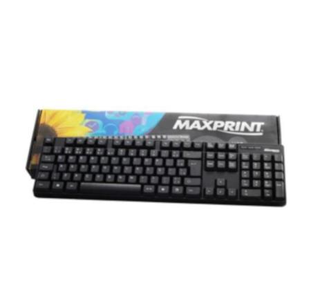 Teclado Usb Padrao Preto Maxprint 6081-45 Imagem de Teclado Usb Padrao Preto Maxprint 6081-45