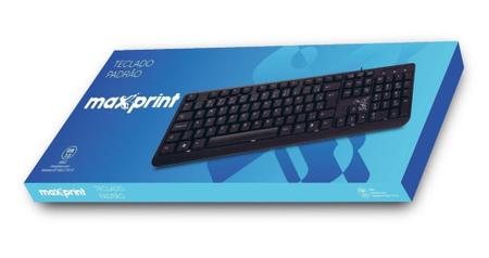 Teclado Usb Pc Standard Preto Abnt 2 Padrão Brasileiro - MAXPRINT Imagem de Teclado Usb Pc Standard Preto Abnt 2 Padrão Brasileiro - MAXPRINT
