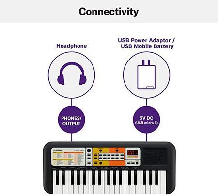 Yamaha PSS-F30 Teclado Infantil 120 Sons 114 Estilos 20 Músicas