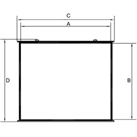 Imagem de Tela de Projeção Mapa 2,40x1,80m c/ Bordas 120" Formato Vídeo 4:3 Full Screen TMM120V