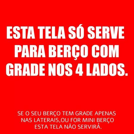 Tela De Proteção Para Berço Americano Na Cor Branco - Soninho de Bebê -  Enxoval do Bebê - Magazine Luiza