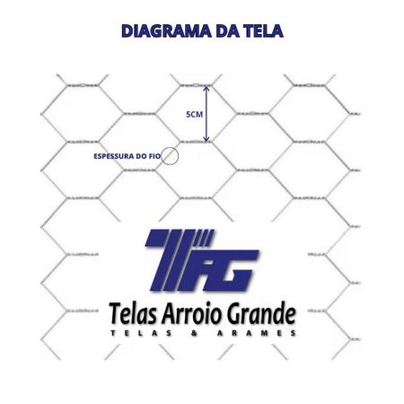 Imagem de TELA HEXAGONAL GALINHEIRO TAG MALHA 2" FIO BWG 18 (1,24mm) RL 25X0,6m