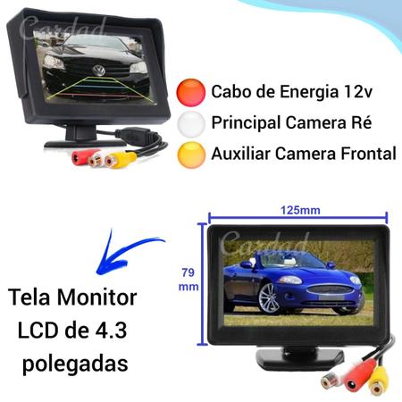 Imagem de Tela Monitor Lcd Van Caminhão Ônibus 1 Câmera Ré infravermelho