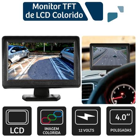 Imagem de Tela Monitor Veicular 4" Com Camera De Re Prova D'agua