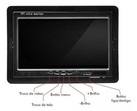 Imagem de Tela Monitor Veicular Digital 7 Polegadas Lcd Portátil