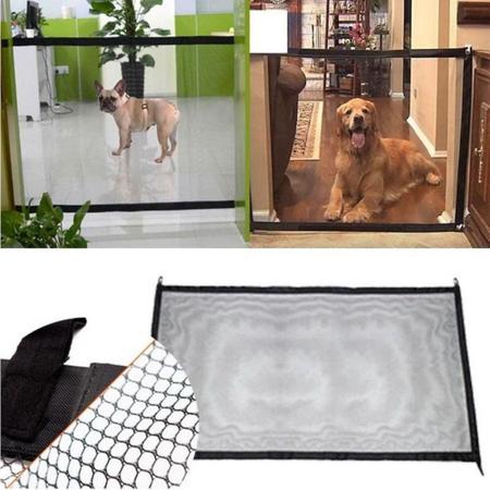 Imagem de Tela Pet de Proteção Para Cachorro De Porta Casa Gato Cao Bebe nylon portatil 