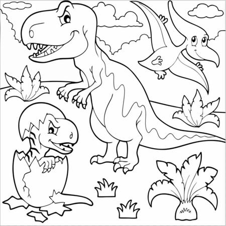 Tela Para Pintura Infantil Colorir Pintar Canvas Dinossauro com