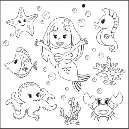 Tela Desenho Pintar com Tintas e Decorar com Stickers - Princesa Sereia -  Artizi - Pintar por numeros