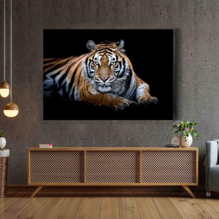 Quadros Decorativo Leão e Tigre 3D Kit com 2 Quadros