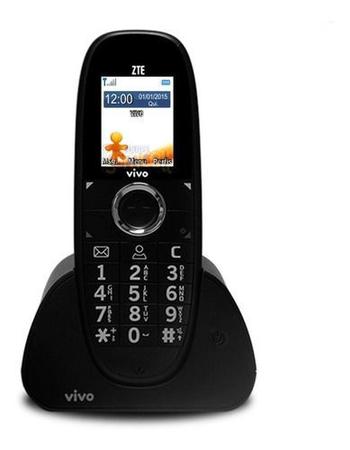 Telefone 3g Gsm Zte Wp750 Novo Vivo Tim Oi Claro Fixo Preto