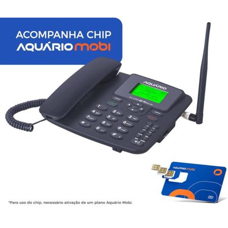 Imagem de Telefone celular fixo de mesa aquario 4g com wifi dual chip