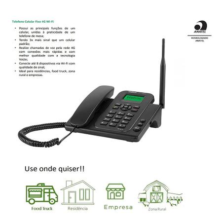 Imagem de Telefone celular fixo Intelbras 4G com Wi-Fi CFW 9041