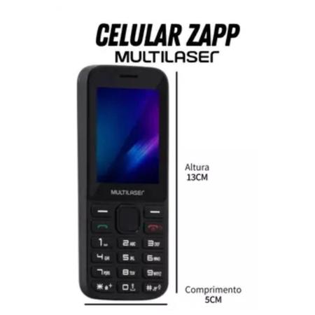 Imagem de Telefone Celular Idoso Zapp 3G Wifi 2 Chips Multilaser