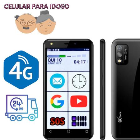 presumir Sobretodo eficiencia Telefone Celular para Idoso com números grandes e internet - UxPhone -  Ramais - Magazine Luiza