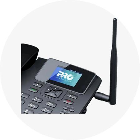 Imagem de Telefone Celular Rural de Mesa 4g 7 Bandas Internet Wifi Proeletronic Procs-5040w