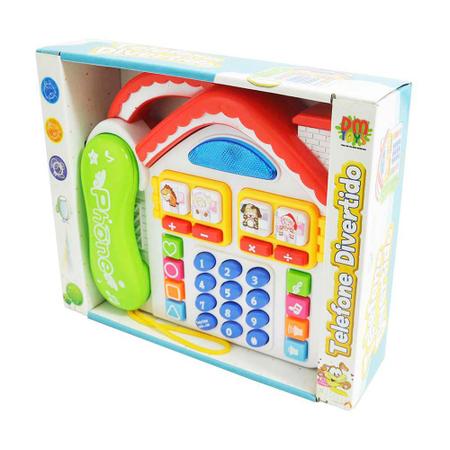 Imagem de Telefone Divertido Casa - Luzes e Sons - Colorido - DM Toys