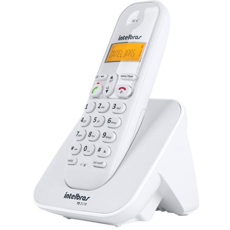 Imagem de Telefone Fixo Sem Fio Com 5 Ramal Adicional Branco Bina TS 3110 Intelbras Melhor da categoria