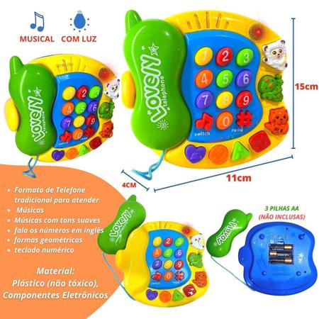 Imagem de Telefone Infantil Musical Educativo Com Sons de Animais