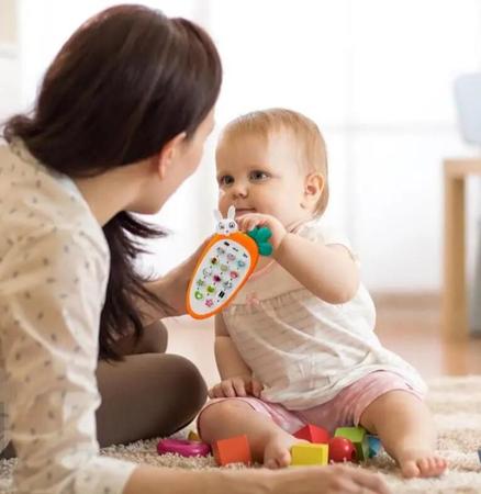 Imagem de Telefone Musical infantil com som e luz a pilha brinquedo educativo para bebe