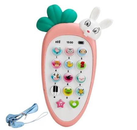 Imagem de Telefone Musical infantil com som e luz a pilha brinquedo educativo para bebe