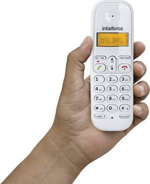 Imagem de Telefone Sem Fio Com Identificador de Chamadas Branco e Vermelho TS 3110 - Intelbras