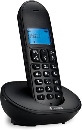 Imagem de Telefone Sem Fio com Identificador de Chamadas e Viva Voz MT150 Preto Motorola