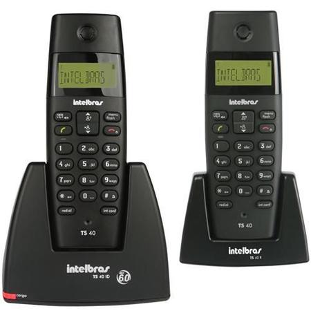 Imagem de Telefone Sem Fio com Ramal, Dect TS 40 C com Identificador de Chamadas INTELBRAS - Ts40c
