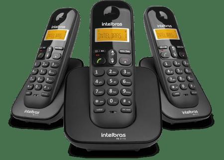 Telefone Sem Fio Com 2 Ramais Adicionais TS 3113 Intelbras