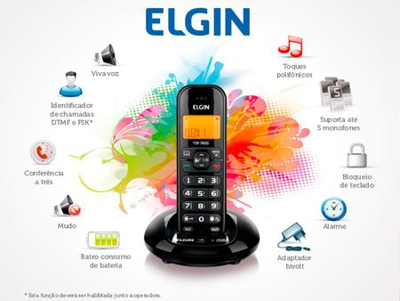 Imagem de Telefone Sem Fio Elgin TSF 7600