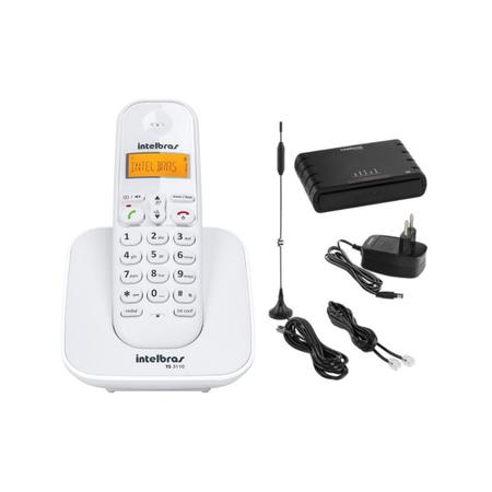 Telefone Fixo Gsm Chip Com Antena Rural 15dbi Ets3023 Oi Tim - Branco