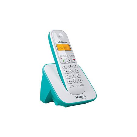 Imagem de Telefone sem fio intelbras TS 3110 Branco e Azul Claro Bina Display Luminoso Até 7 Ramais Agenda