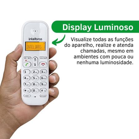 Imagem de Telefone Sem Fio Intelbras TS3110 Branco e Preto