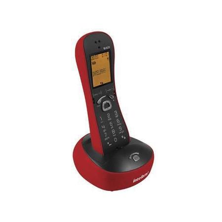 Imagem de Telefone Sem Fio Intelbras TS8220 com Identificador de Chamada, Viva-voz - Vermelho