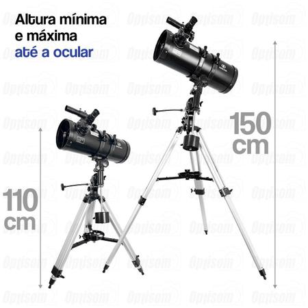 Imagem de Telescópio Astronomico 150mm Refletor Greika f1400mm Cabeça EQ3