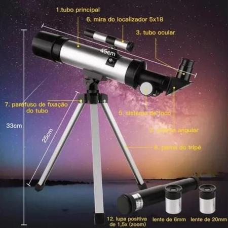 Imagem de Telescópio Astronômico De Alta Ampliação Portátil Ocular 6mm 20mm