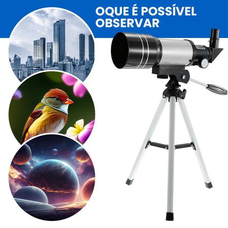 Imagem de Telescópio Astronômico E Terrestre De Mesa Equifoto F30070m Refrator 150x