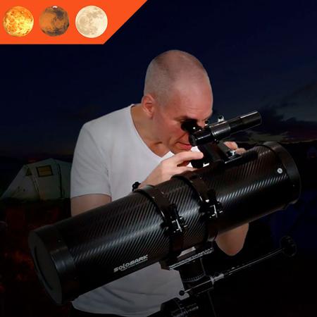 Imagem de Telescópio Refletor Newtoniano com lente 130mm, acessórios e adaptador para SmartPhone