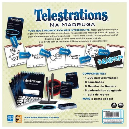 Jogo de Tabuleiro - Telestrations - 4 a 8 Jogadores - Galápagos
