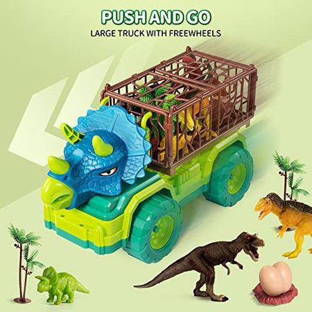 Novo Carro de Dinossauro Dino Hauler Verde Que Vem Com Dinossauro