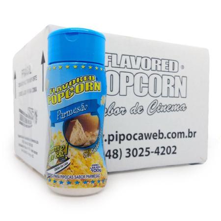 Temperos Para Pipoca Cx 12 Un - Parmesão E Bacon - Flavored Popcorn Imagem de Temperos Para Pipoca Cx 12 Un - Parmesão E Bacon