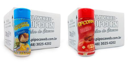 Temperos Para Pipoca Cx 12 Un - Parmesão E Bacon - Flavored Popcorn Imagem de Temperos Para Pipoca Cx 12 Un - Parmesão E Bacon