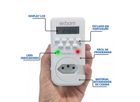 Imagem de Temporizador Digital Bivolt 110/220 Timer P/ Aquário Piscina - Exbom