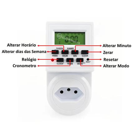 Temporizador Digital Liga Desliga Piscina Bomba Ventilador DSQ01