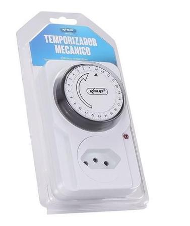 Imagem de Temporizador Tomada Bivolt Timer 24 Horas Programação Mecânico