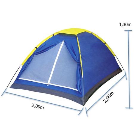 Imagem de Tenda barraca camping 200x200x130CM cor azul modelo TB004