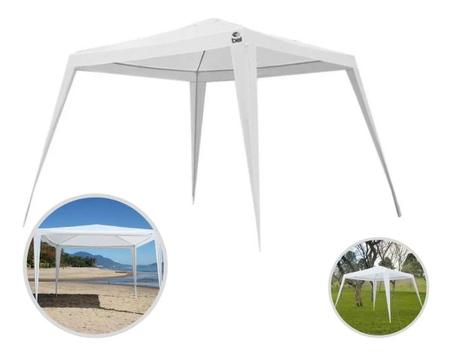 Imagem de Tenda Gazebo Bel Lazer 3 x 3 Metros Aço Cor Branca Praia Barraca Cod 301201