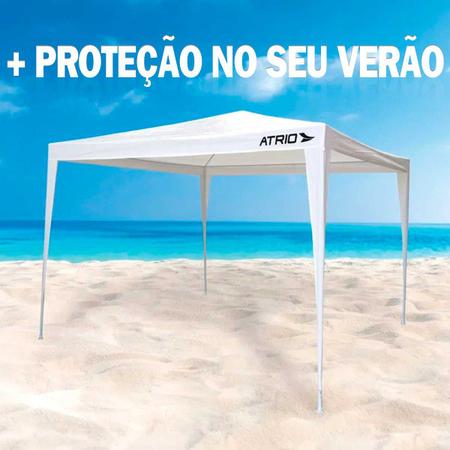 Imagem de Tenda Gazebo Praia Aço e Polietileno 3,0 X 3,0 X 2,45M Proteção UV